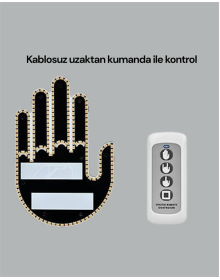 Yüksek Görünürlüklü Otomobil Jest Işığı – 3 Modlu LED Arka Cam Aksesuarı, Pratik ve Eğlenceli