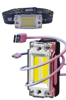 Yüksek Işıklı Şarjlı ve Sensörlü LED Kafa Lambası Kamp Lambası
