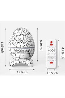 Yumurta Şeklinde Su Dalgalı Bluetooth Speaker Lamba Renkli Şarjlı