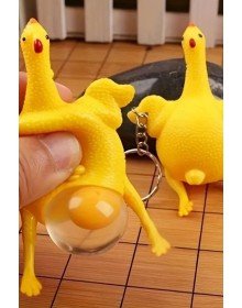 Yumurtlayan Eğlenceli Tavuk Anahtarlık Stres Topu Hediyelik Oyuncak Çanta Süsü