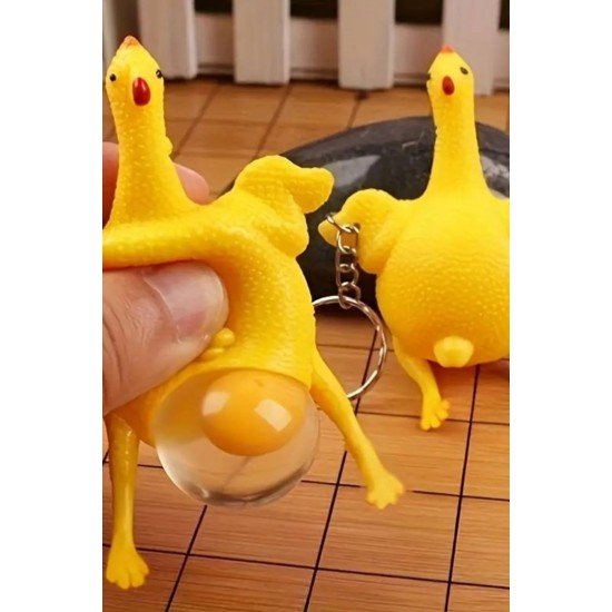 Yumurtlayan Eğlenceli Tavuk Anahtarlık Stres Topu Hediyelik Oyuncak Çanta Süsü Yumurtlayan Eğlenceli Tavuk Anahtarlık Stres Topu Hediyelik Oyuncak Çanta Süsü