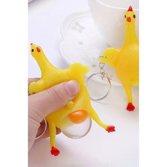Yumurtlayan Eğlenceli Tavuk Anahtarlık Stres Topu Hediyelik Oyuncak Çanta Süsü Yumurtlayan Eğlenceli Tavuk Anahtarlık Stres Topu Hediyelik Oyuncak Çanta Süsü