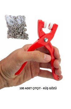 Yuvarlak Halkalı Kuş Gözü Pensesi 9.5 Mm - Bebek Elbise Çıtçıt Montaj Seti 100Lü