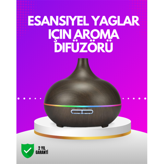 Zamanlayıcılı ve Otomatik Kapanmalı Aromaterapi Nemlendirici Difüzör