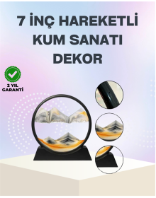 Zihin Açıcı Kum Manzarası – 3D Dinamik Kum Tablosu, Dekoratif, Dönüştükçe Yenilenen Sakinleştirici Sanat Eseri