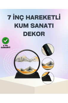 Zihin Açıcı Kum Manzarası – 3D Dinamik Kum Tablosu, Dekoratif, Dönüştükçe Yenilenen Sakinleştirici Sanat Eseri