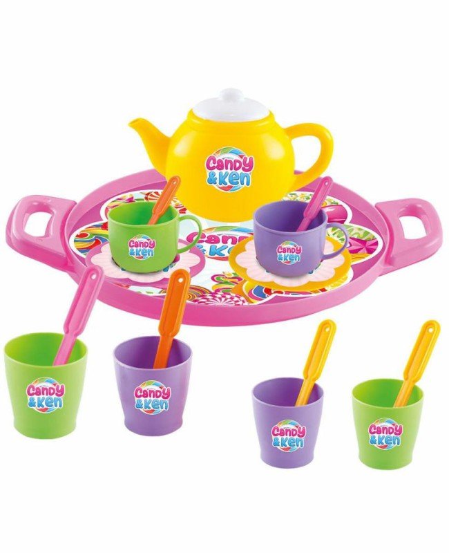 01593 CANDY TEPSİLİ ÇAY SET