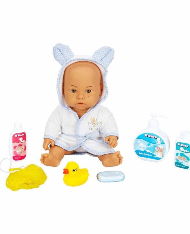 030031 Sunman, Bebelou Banyo Zamanı Bebek Seti, 35 cm / +3 yaş