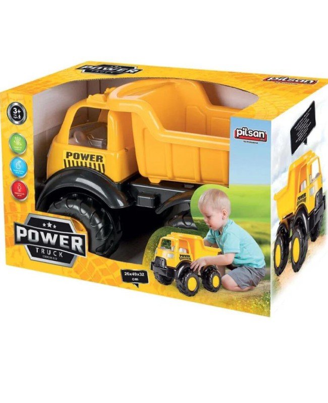 06 522 Power Kamyon Sarı -Pilsan Oyuncak
