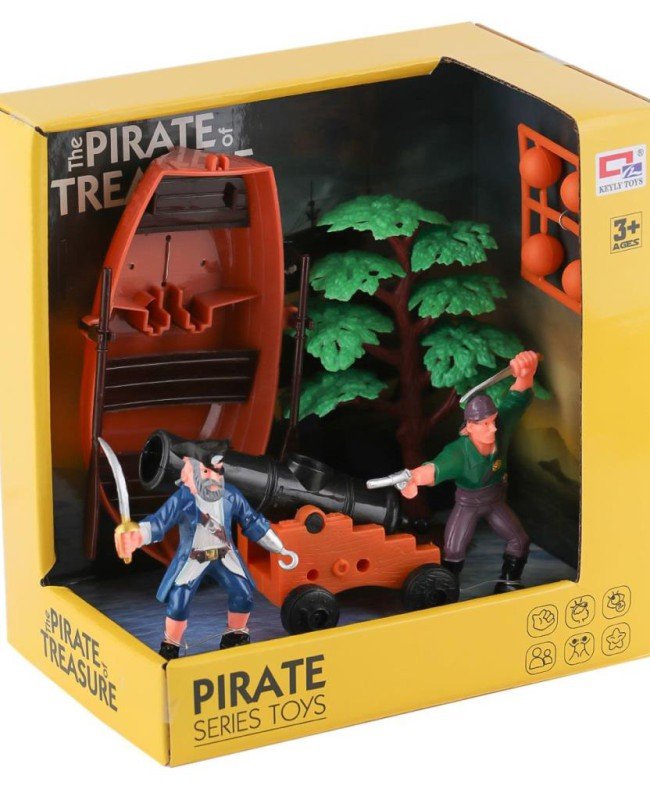 0807-27 Top Atan Kayıklı korsan Seti -Birliktoys 0807-27 Top Atan Kayıklı korsan Seti -Birliktoys