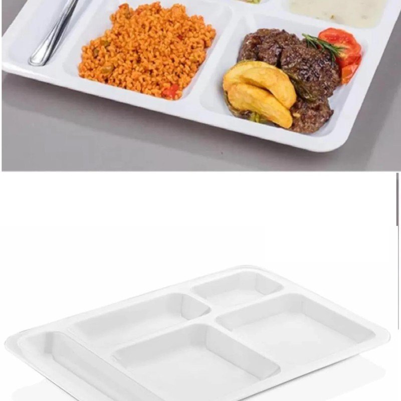 1 Adet 5 Bölmeli Kırılmaz Tabldot Tabak Self Servis Yemekhane Okul Lokanta Tabildot (40 cm x28 cm) 1 Adet 5 Bölmeli Kırılmaz Tabldot Tabak Self Servis Yemekhane Okul Lokanta Tabildot (40 cm x28 cm)