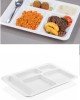 1 Adet  5 Bölmeli Kırılmaz Tabldot Tabak Self Servis Yemekhane Okul Lokanta Tabildot (40 cm x28 cm)