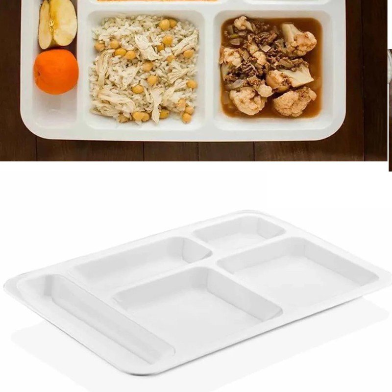 10 Adet 5 Bölmeli Kırılmaz Tabldot Tabak Self Servis Yemekhane Okul Lokanta Tabildot (40 cm x28 cm) 10 Adet 5 Bölmeli Kırılmaz Tabldot Tabak Self Servis Yemekhane Okul Lokanta Tabildot (40 cm x28 cm)
