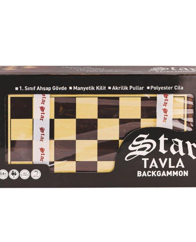 1021798 Star Antik Ceviz Tavla Takımı -Star Oyun Aletleri