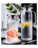 1500 ml Borosilikat Cam Su Sürahisi - Metal Kapaklı ve Isıya Dayanıklı