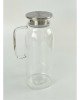 1500 ml Borosilikat Cam Su Sürahisi - Metal Kapaklı ve Isıya Dayanıklı