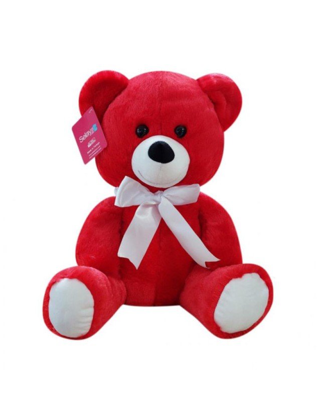 1178KR Selay, Oturan Ayı 37 cm Kırmızı