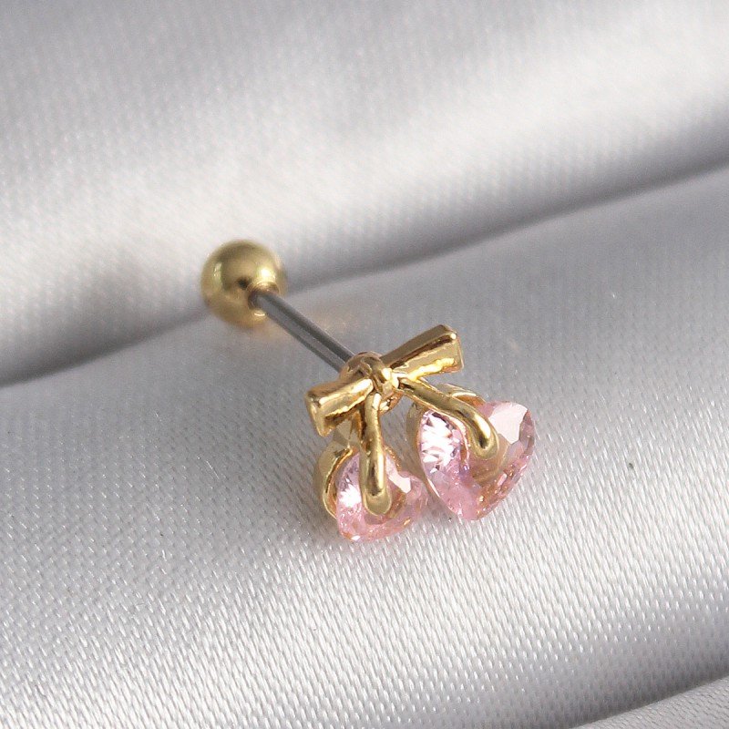 316L Çelik Gold Renk Pembe Zirkon Taşlı Kalp Tragus Piercing 316L Çelik Gold Renk Pembe Zirkon Taşlı Kalp Tragus Piercing