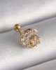 316L Çelik Gold Renk Zirkon Taşlı Ay Yıldız Tragus Piercing 316L Çelik Gold Renk Zirkon Taşlı Ay Yıldız Tragus Piercing