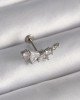316L Çelik Gümüş Renk Zirkon Taşlı Tragus Piercing