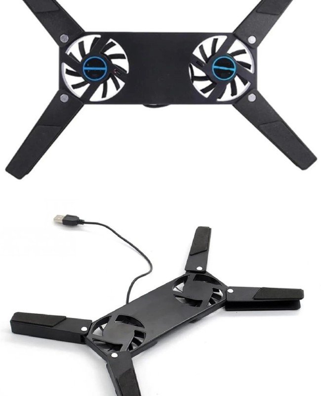 2 Fanlı Notebook Soğutucu Portatif Katlanabilir Laptop Soğutucu Fan Usbli Stand Bilgisayar Fanı