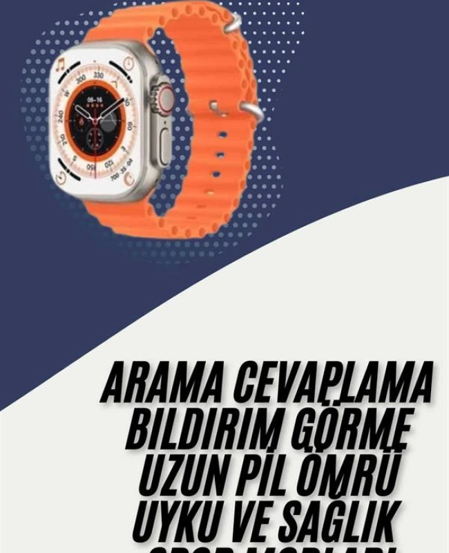 2025 Model Akıllı Saat Çift Kordon Ios Ve Android Arama Cevaplama Sesli Asistan
