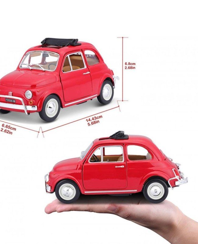 22099 Burago Fiat 500L 168 Kırmızı 1:24 -Sunman