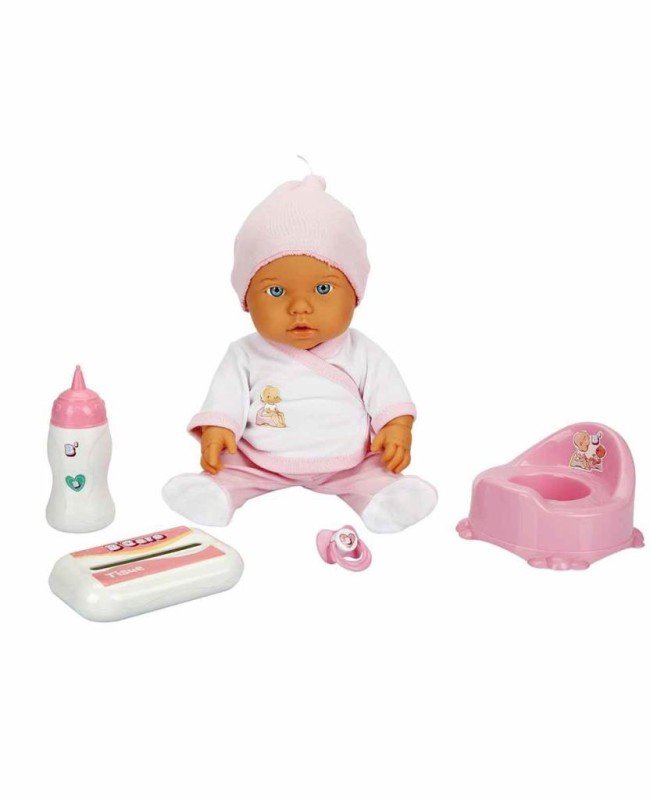 30011 Bebelou Tuvalet Zamanı Sesli Bebek Seti 35 cm -Sunman