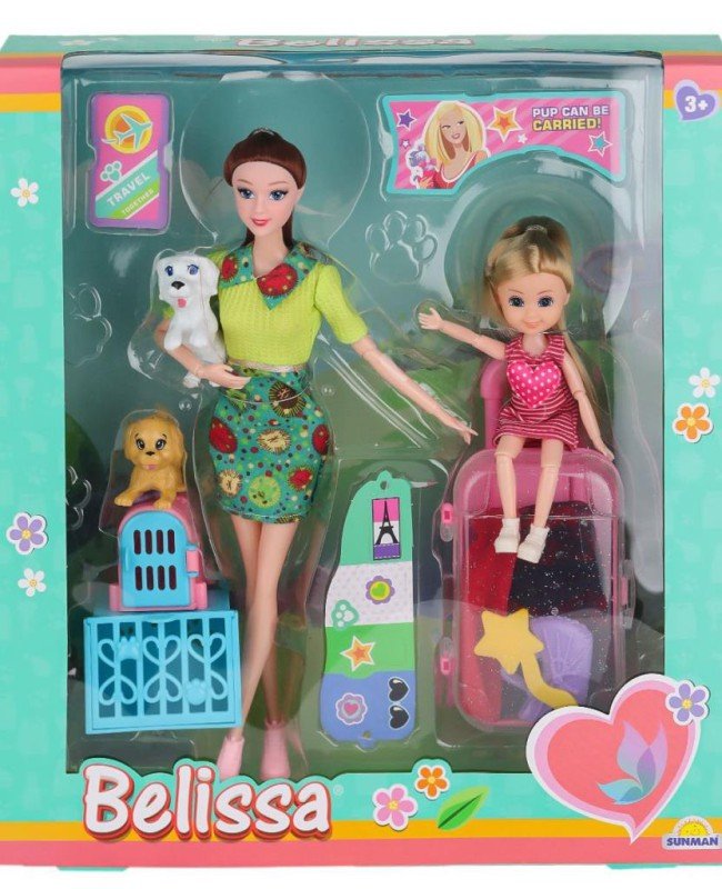 3046 SUN-RST-SIS-MNK BBK SET BELISSA VE ANNESİ YOLCULUK ZAMANI 30CM
