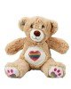 3184 Gökkuşağı Kalpli Peluş Ayı 30 cm -Sunman