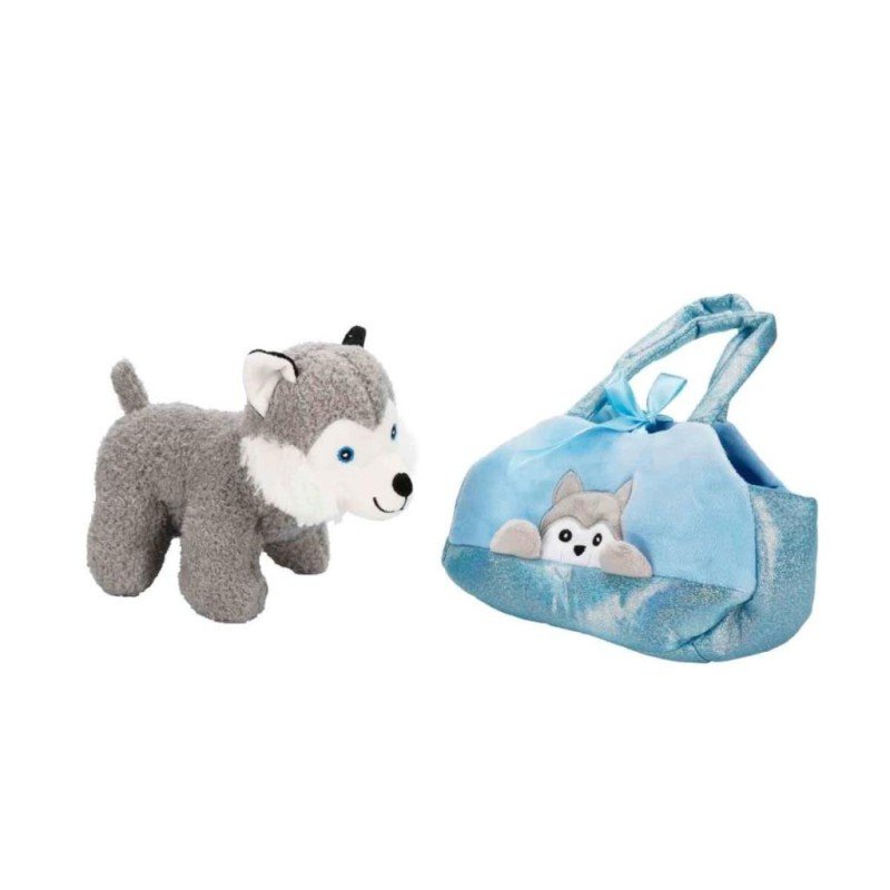 4775 Peluş Kedi Köpek Taşıma Çantalı 20 Cm -Sunman