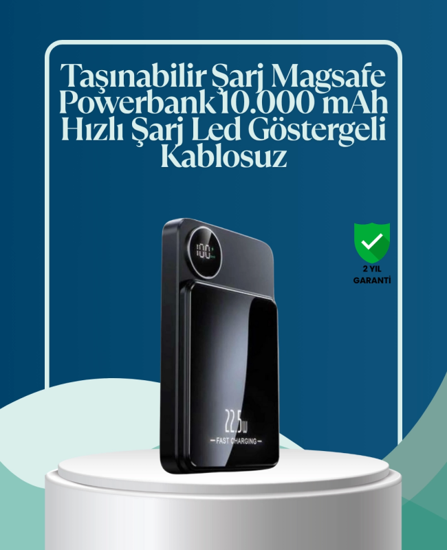 5000mAh / 10000mAh Kapasiteli Manyetik USB-C ve Kablosuz Powerbank 5000mAh / 10000mAh Kapasiteli Manyetik USB-C ve Kablosuz Powerbank