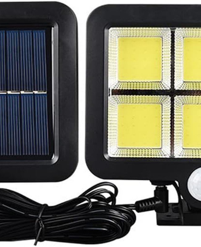 120 Cob Led Solar Panelli 3 Modlu Duvar Lambası