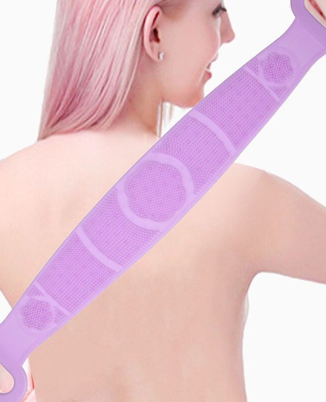 70 cm Çift Taraflı Sırt Kesesi -Silikon Duş Kesesi - Peeling Banyo Kesesi