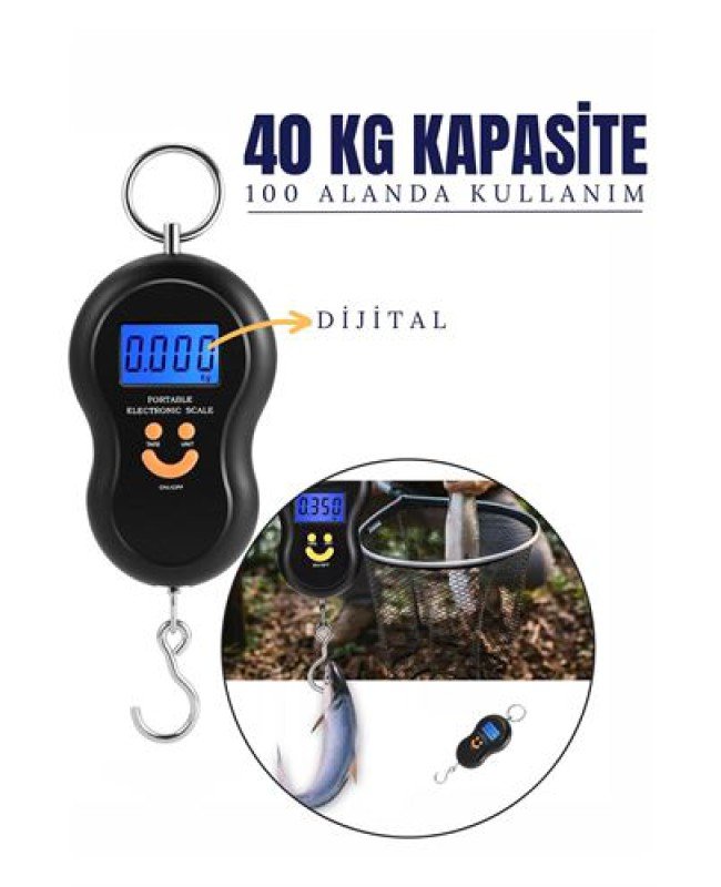Balıkçı Tipi Dijital 100 Alanda Kullanım El Tartısı