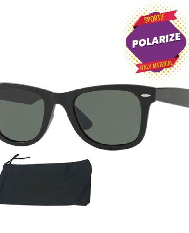Kemik Polarized Siyah Erkek Güneş Gözlüğü