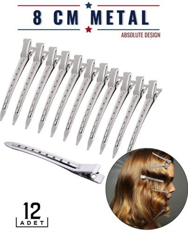 Saç Klipsi Metal Toka 12 Adet Absolute Design
