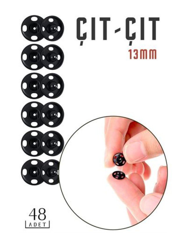 Metal ÇıtÇıt 13 Mm 48 Adet NO:3
