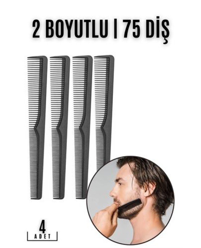 Sakal Bıyık Saç Tarağı 4 lü SET Jess Design