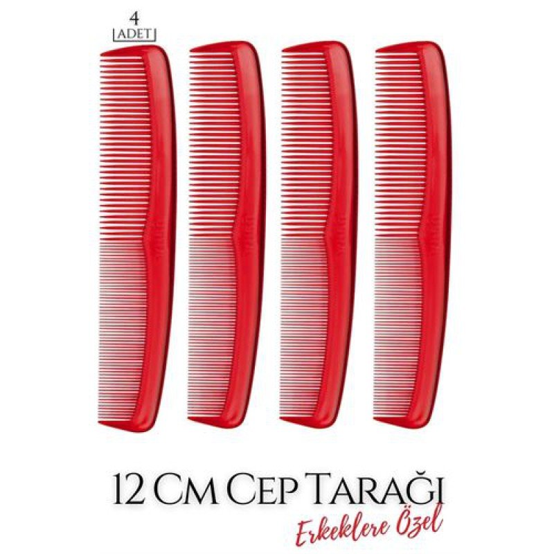 12 Cm Erkek Cep Tarağı 4 ADET 12 Cm Erkek Cep Tarağı 4 ADET