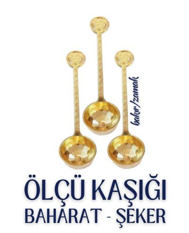 3 lü Şeker ve Ölçü Kaşığı Vintage Design