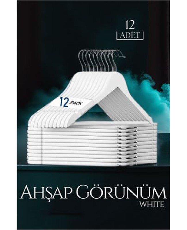 Beyaz Ahşap Görünüm 12 Li Askı Seti Schönbuch Design-ALLB-68213