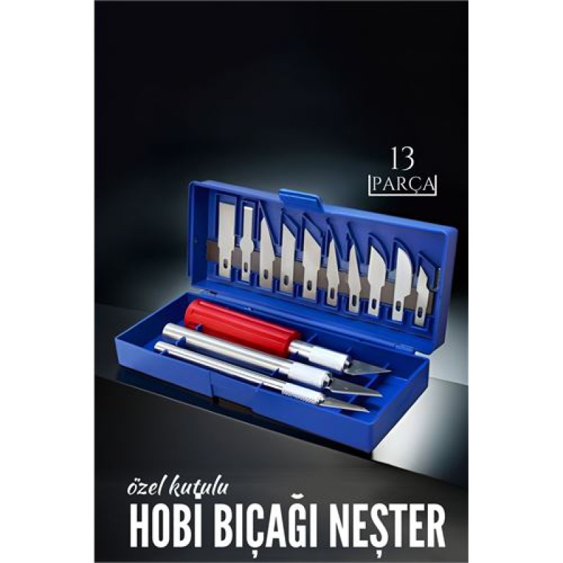 13 Parça Özel Kutulu Hobi Bıçağı Seti 13 Parça Özel Kutulu Hobi Bıçağı Seti