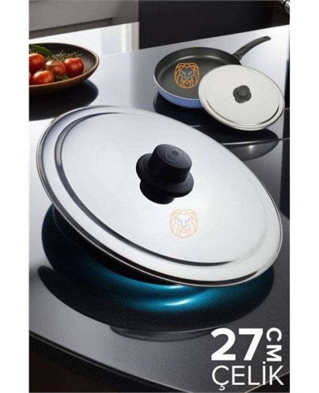 27 Cm Kızartma Tavası Kapağı Çelik Żelazny Design