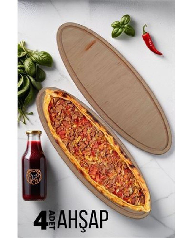 Pide Sunum Ve Kesim Tahtası 4 Adet