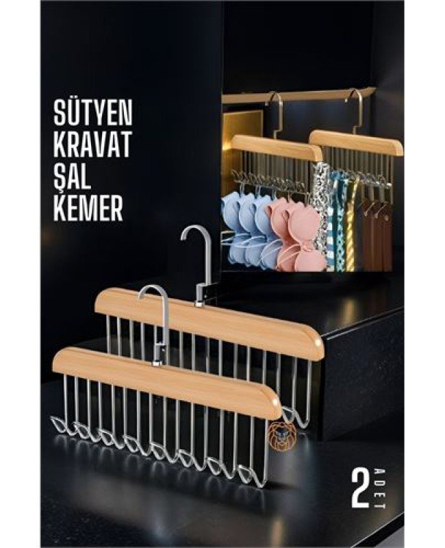 Dolap İçi Askı 2 Adet Sütyen Şal Kravat Kemer Çanta-ALLB-67720 Dolap İçi Askı 2 Adet Sütyen Şal Kravat Kemer Çanta-ALLB-67720