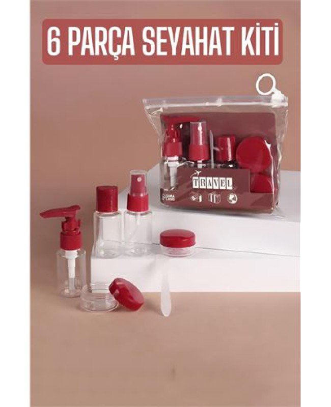 Seyahat Kiti Boş Şişe Seyahat Seti 6 Parça