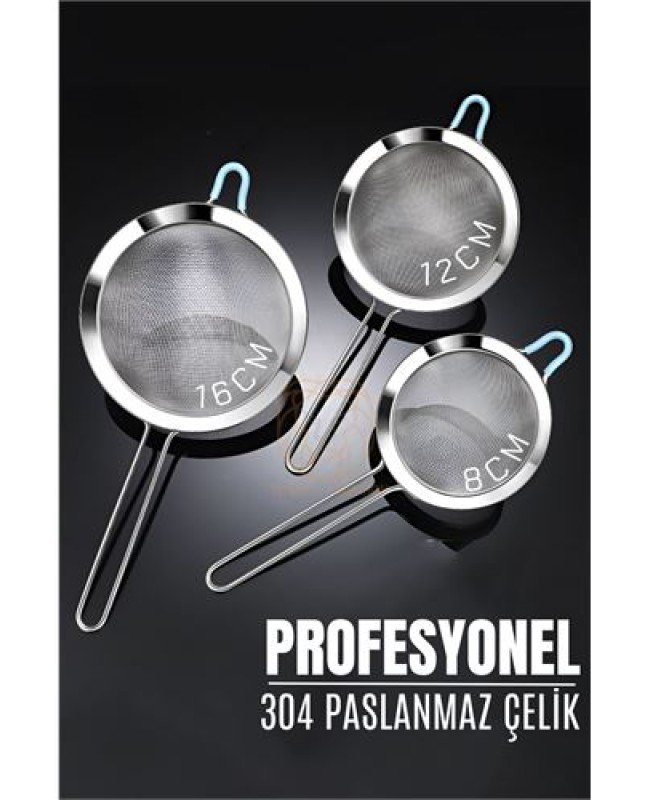 3 Boy Süzgeç Seti 304 Paslanmaz Çelik Spiderweb Design 3 Boy Süzgeç Seti 304 Paslanmaz Çelik Spiderweb Design