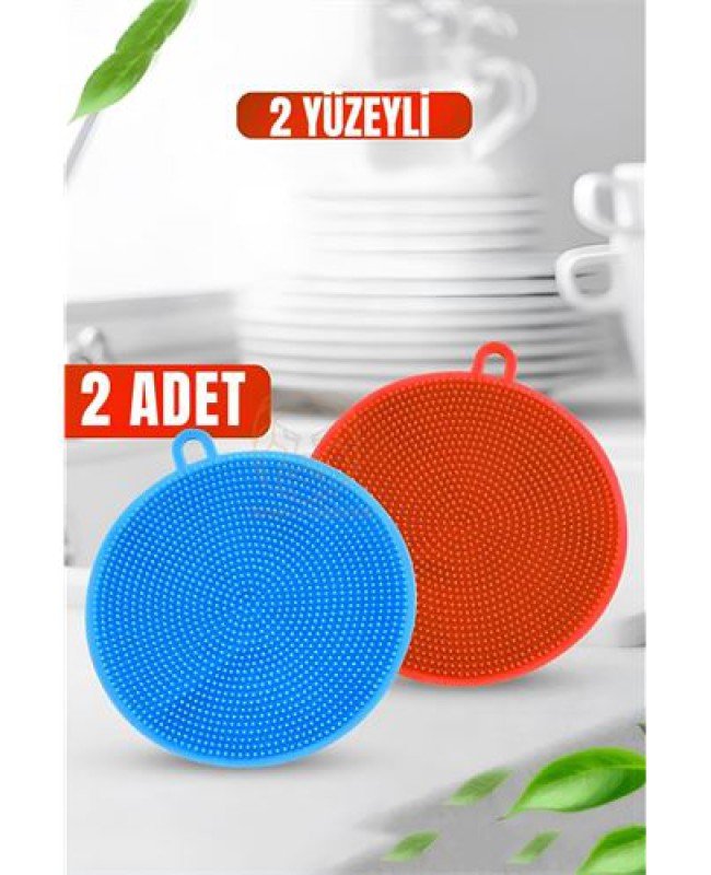 2 Yüzeyli Silikon Bulaşık Pedi 2 ADET
