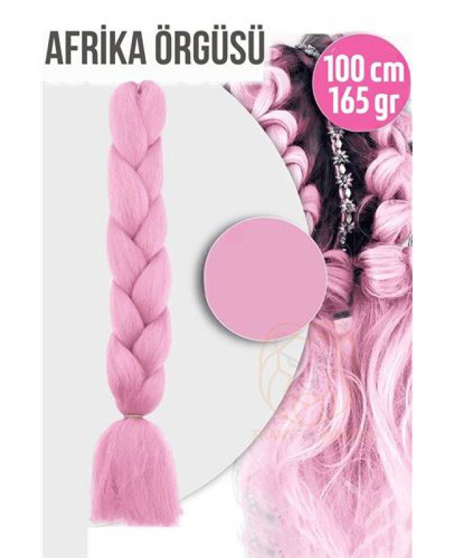 Afrika Örügüsü Rasta 100 Cm 165 Gr 1084 Açık Pembe